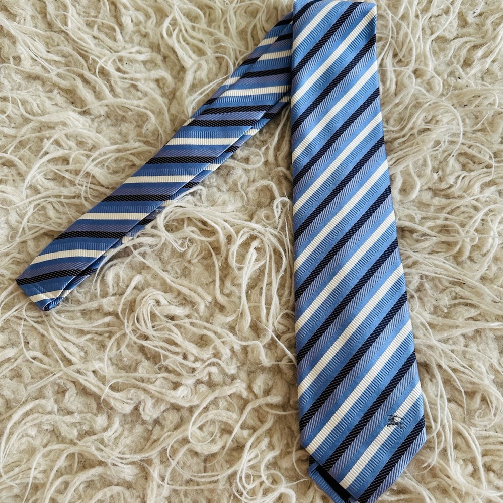 Burberry Blue Striped Men's Tie